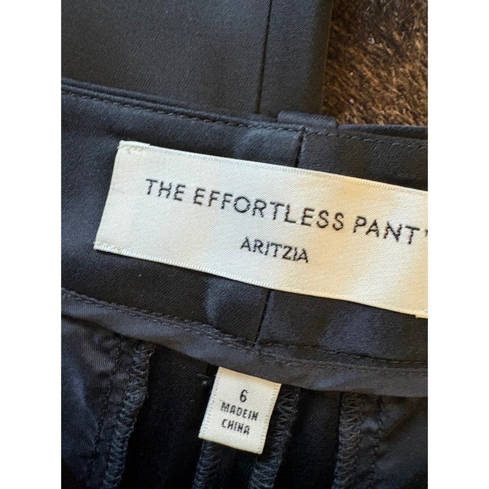 Aritzia The Effortless Pant Satin In Black Size 6 - Picture 5 of 7
